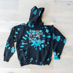 Load image into Gallery viewer, &quot;The Search&quot; Turquoise Hole Hooded L Sweatshirt
