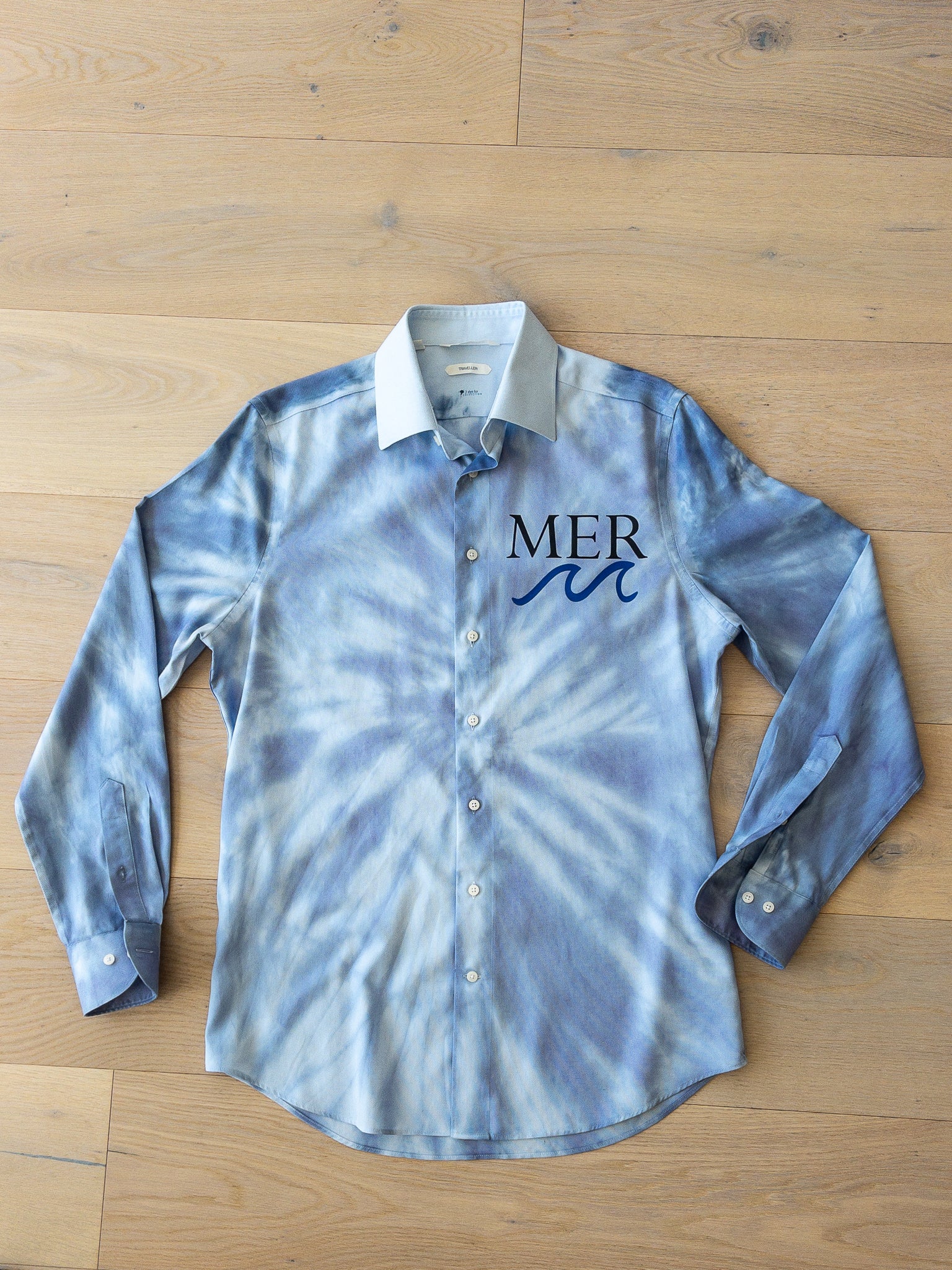 "BU Point Mer" upcycled Button Up Shirt