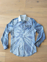 Load image into Gallery viewer, &quot;BU Point Mer&quot; upcycled Button Up Shirt
