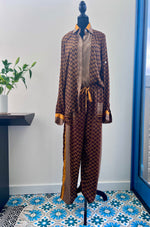 Load image into Gallery viewer, One-of-a-Kind Vintage Silk Leisure Set | Repurposed Resort Wear |
