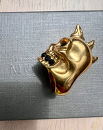 Load image into Gallery viewer, Alexander McQueen Crystal Skull Shark Tooth Mohawk ring
