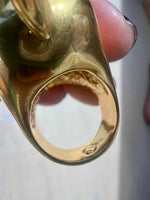 Load image into Gallery viewer, Alexander McQueen Crystal Skull Shark Tooth Mohawk ring
