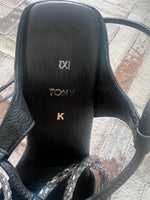 Load image into Gallery viewer, Tony K Wood Architectural Wedge Sandal
