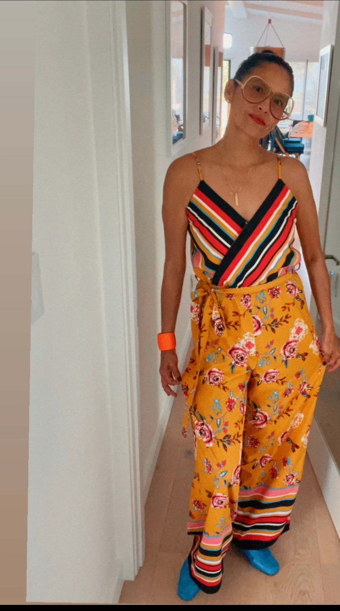 Mixed Pattern Jumpsuit