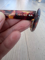 Load image into Gallery viewer, Vintage 90s Gucci Authentic Tortoise Shell Oval Sunglasses
