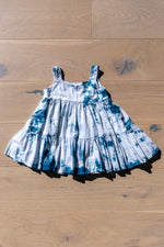 Load image into Gallery viewer, White &amp; Blue Indigo Garden Dress 18M
