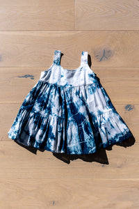 Blue & White Garden Dress 2T