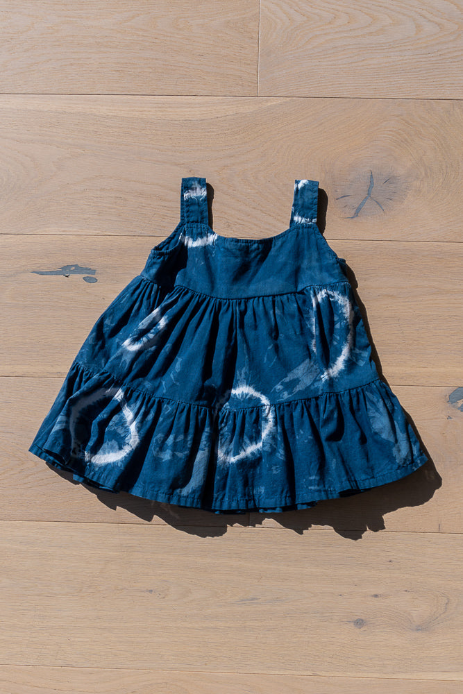 Blue Indigo Burst Garden Dress 12M