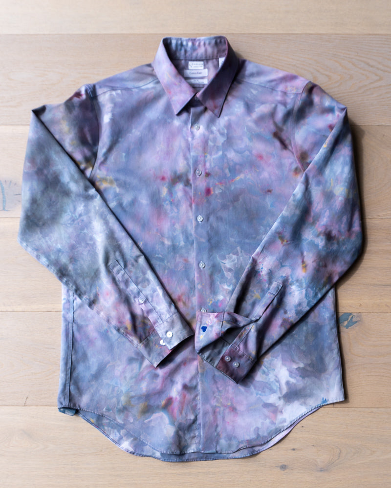 "Sea Garden" Upcycled Button Up Shirt