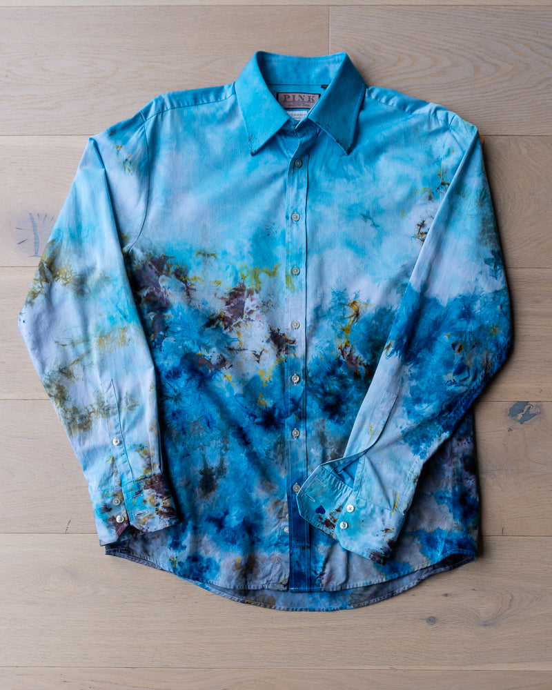 "Pacific Paradise" Upcycled Button Up Shirt