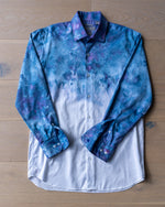 Load image into Gallery viewer, &quot;Into the Deep&quot; Upcycled Button Up Shirt
