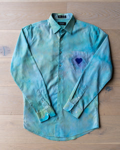 "Rainbow Lover" Upcycled Button Up Shirt