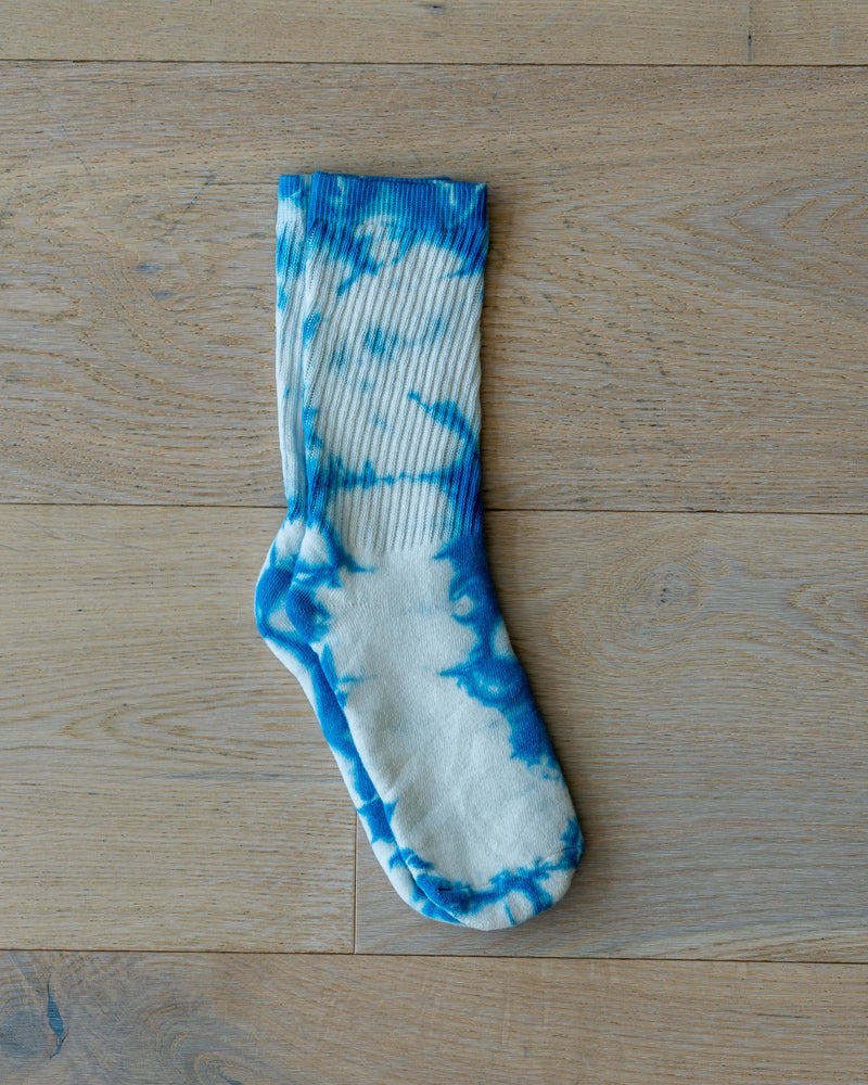 "Above the Clouds" Indigo Crew Sock